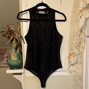 NWOT Windsor Black Sheer Bodysuit